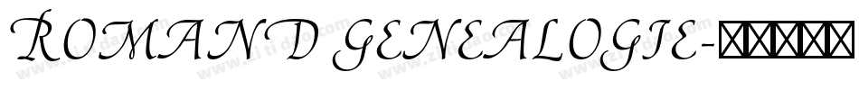Romand Genealogie字体转换